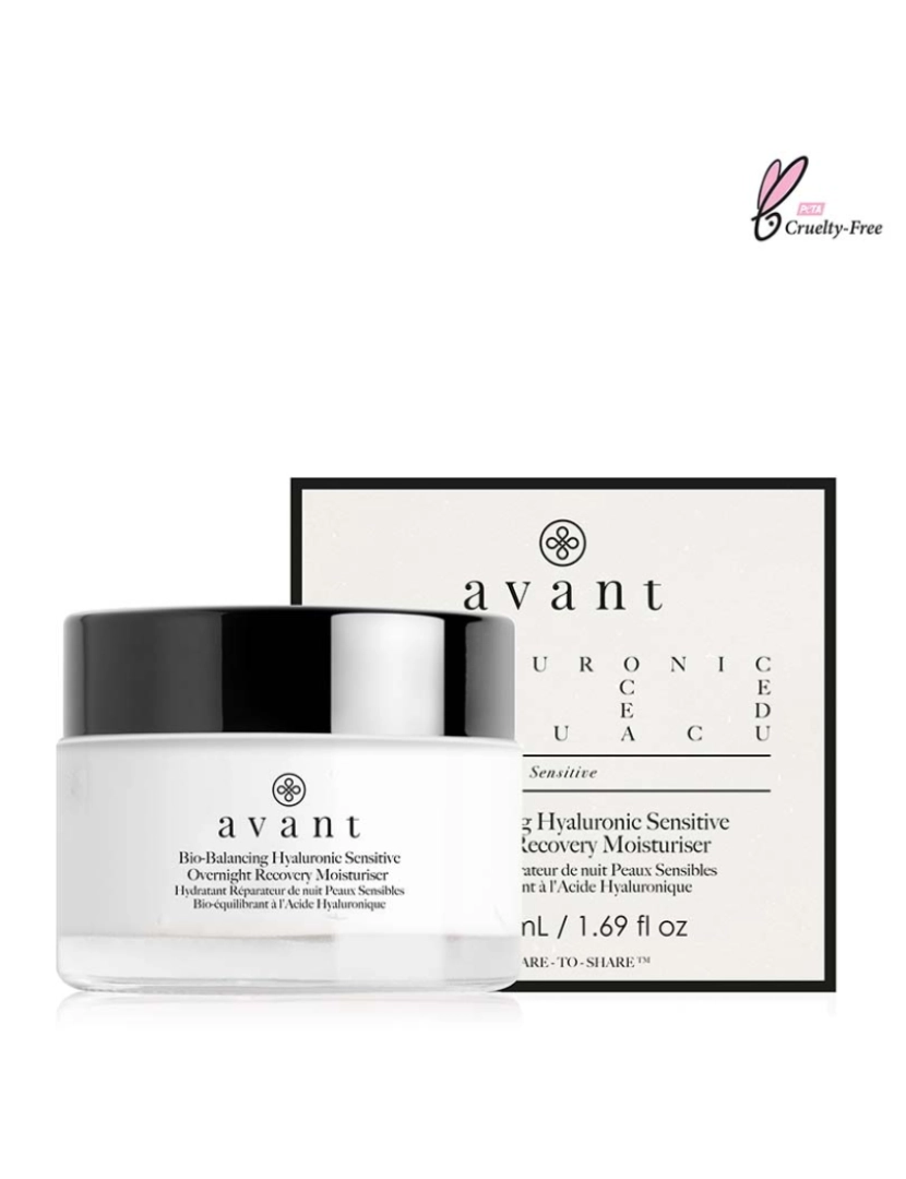 Avant Skincare - Hidratante De Recuperação Noturna Sensível Hialurónico Bio-Balancing