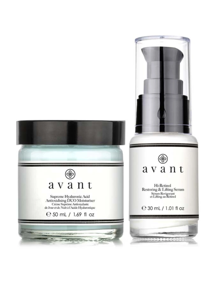 Avant Skincare - Conjunto Tez Equilibrante E Matificante (2 Unidades): Sérum Restaurador E Lifting Hi-Retinol + Ácido Hialurónico Supremo Antioxidante Duo Hidratante