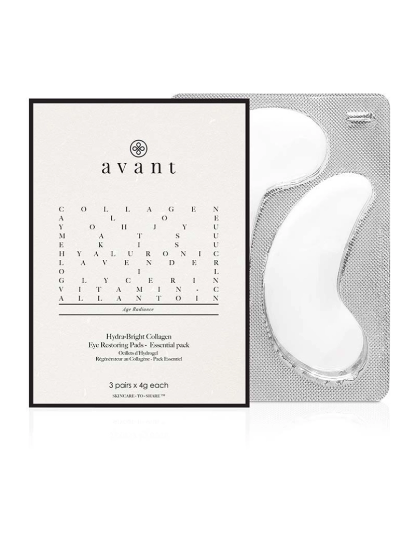 Avant Skincare - (Essential Pack 3) Almofadas De Restauração Ocular De Colágeno Hydra-Bright