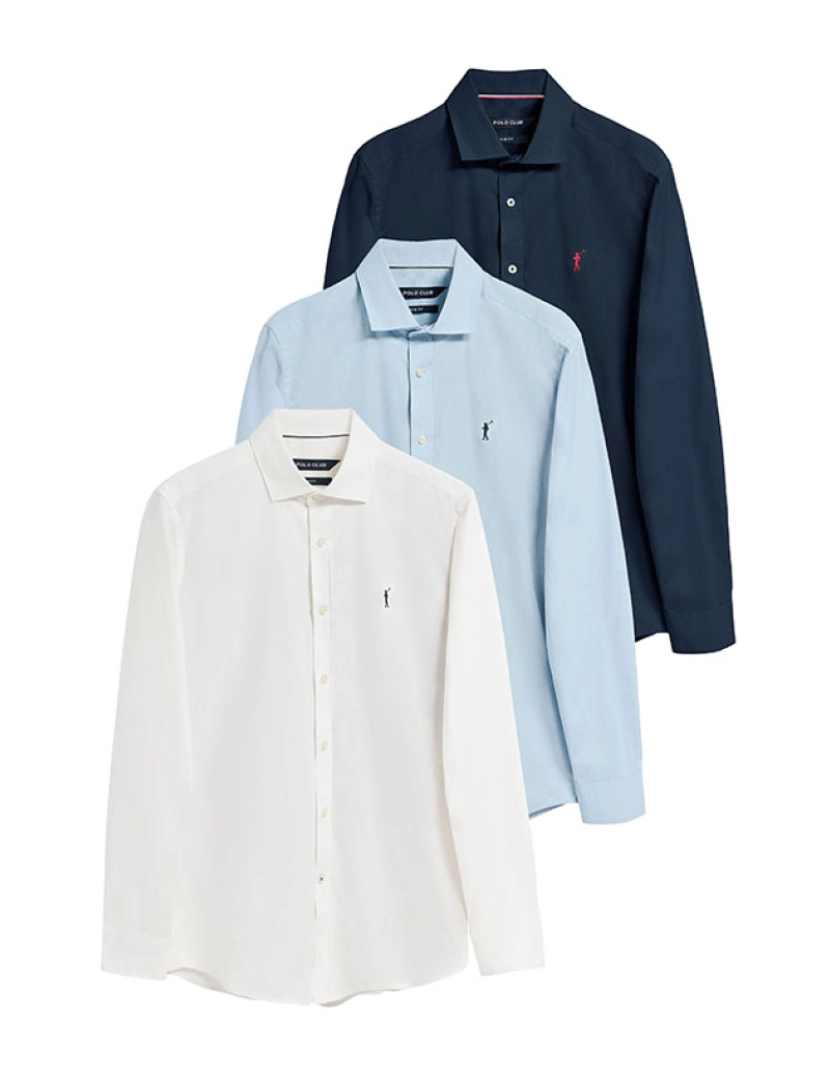 Polo Club - Pack 3 - Rigby Go Camisa Poplin [W-N-Sb]