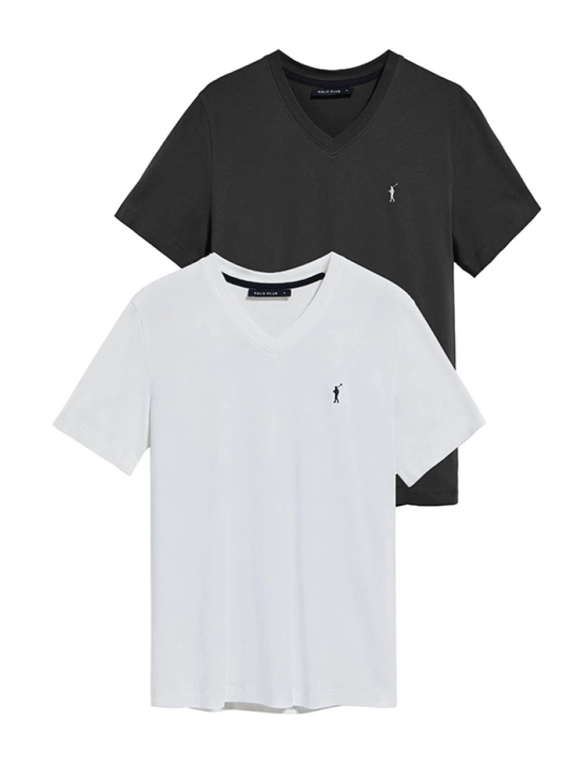 Polo Club - Pack 2 - Rigby Go T-Shirt V Im [B-W]