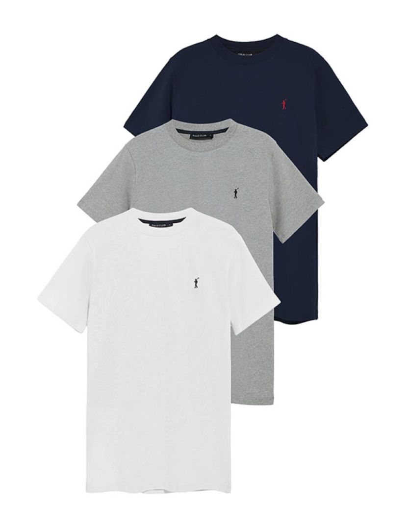 Polo Club - Pack 3 - Rigby Go T-Shirt Ss [N-G-W]