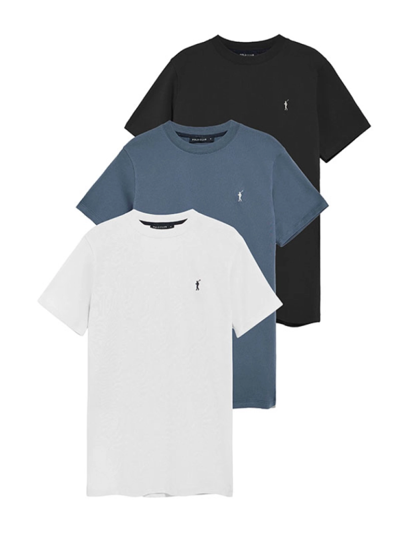 Polo Club - Pack 3 - Rigby Go T-Shirt Ss [B-Db-W]