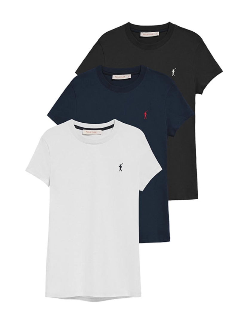 Polo Club - Pack 3 - Rigby Go W T Camisa Ss [N-W-B]