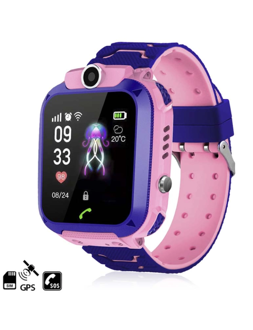 DAM - Smartwatch GPS localizador Q12 Rosa 