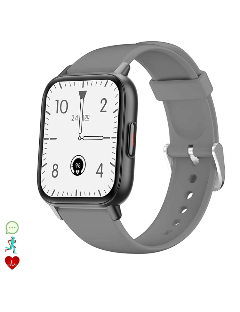 DAM - Smartwatch QS16 Cinzento Escuro