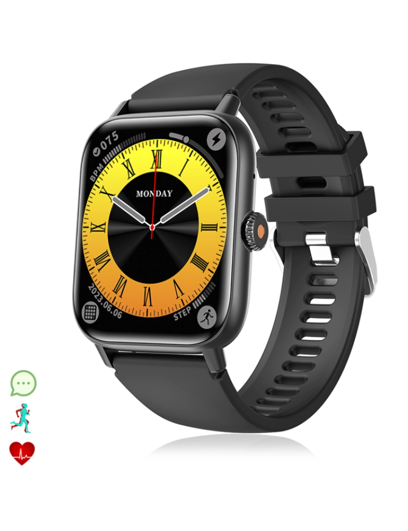 DAM - Smartwatch QS13 Preto