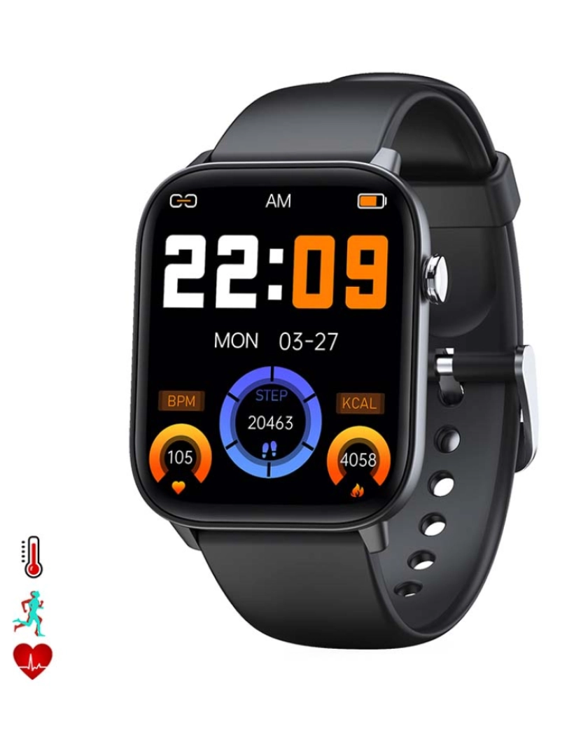 DAM - Smartwatch DM19 Preto