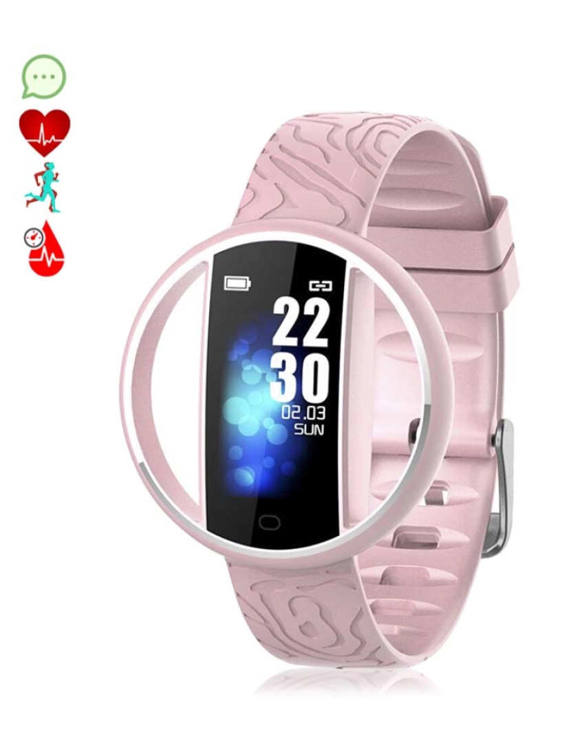 DAM - Smartband Multiesportiva E99 Rosa 