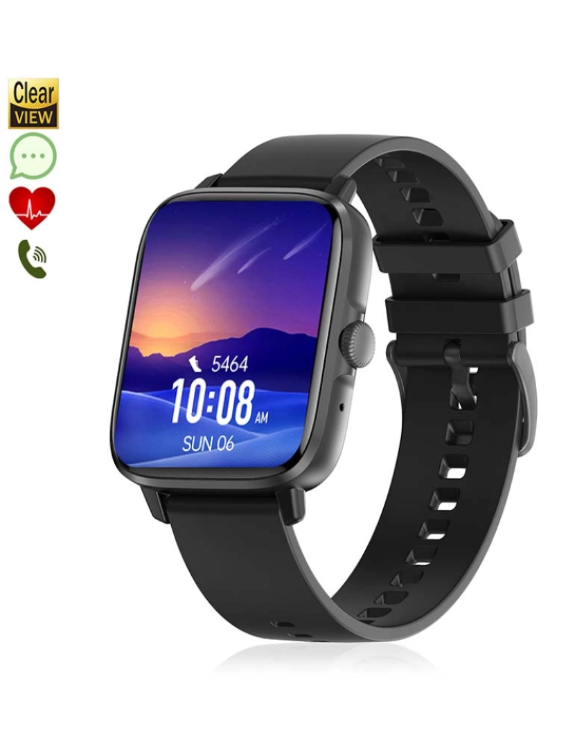 DAM - Smartwatch DT102 Preto