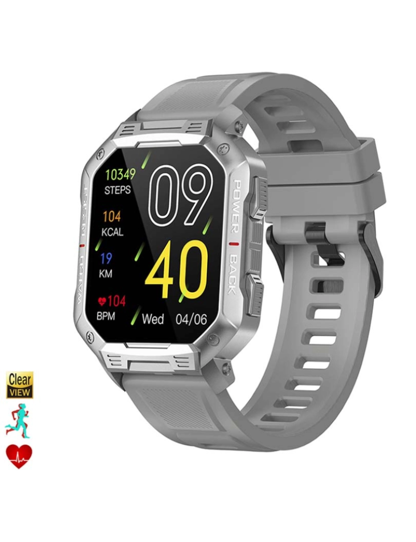 DAM - Smartwatch NX3 Cinzento