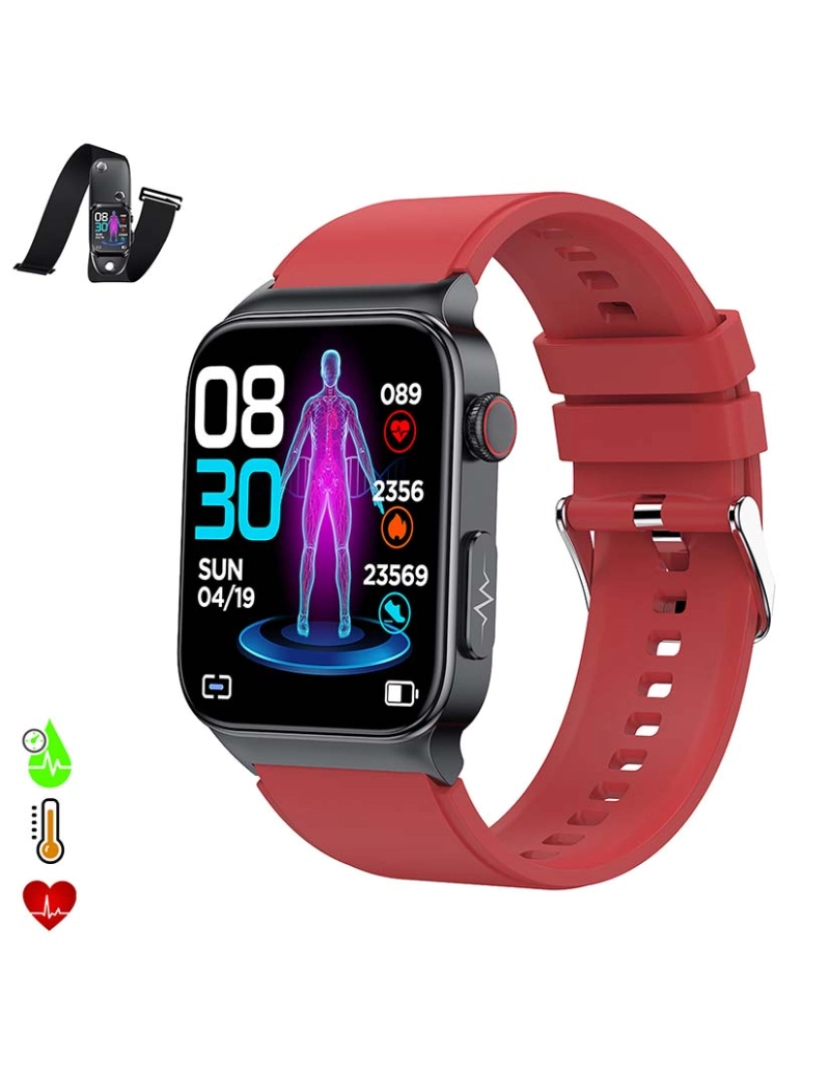 DAM - Smartwatch E500 Vermelho