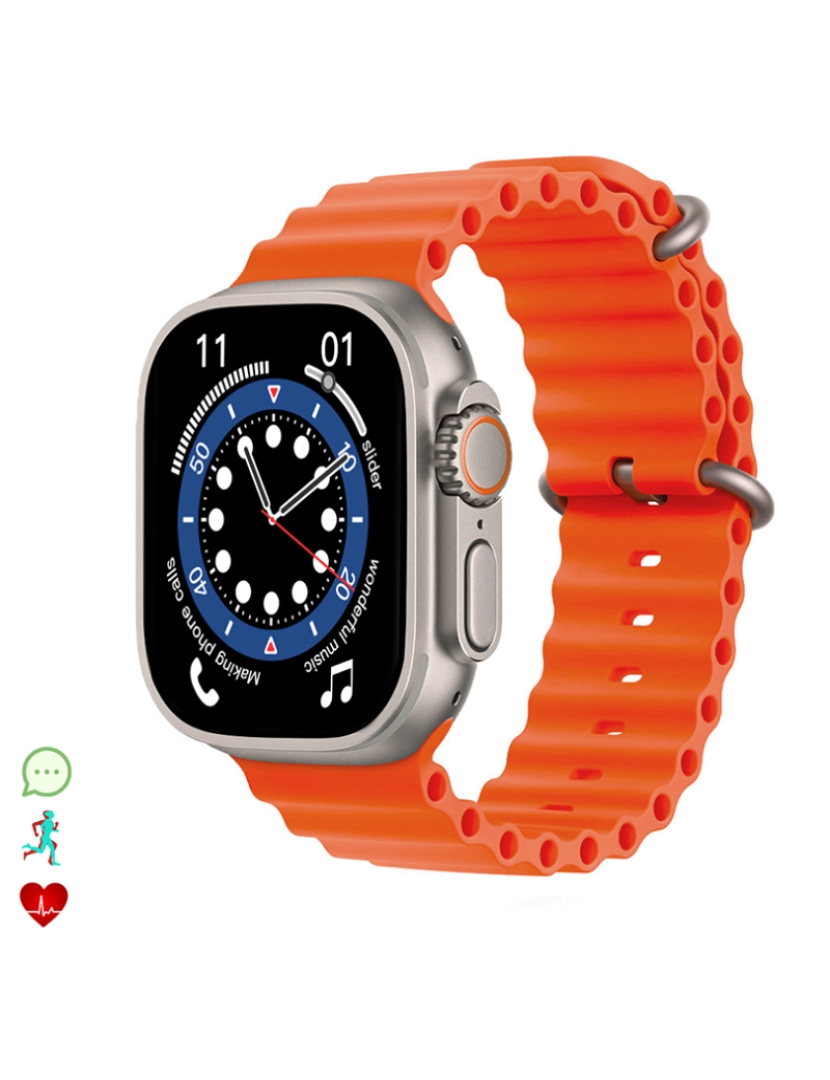 DAM - Smartwatch S9 Max Laranja