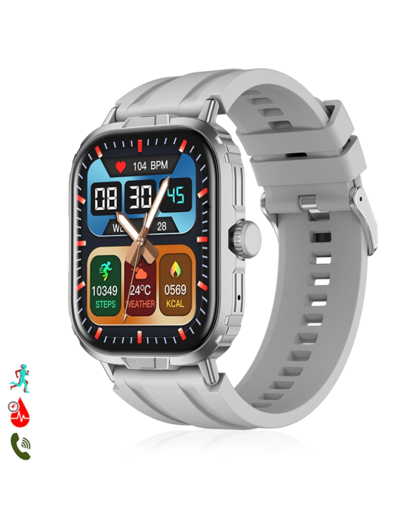 DAM - Smartwatch M106 Cinza