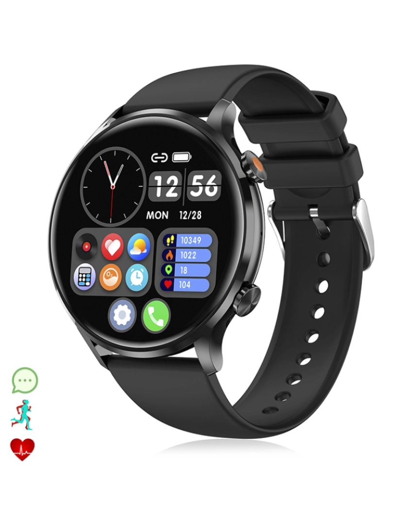 DAM - Smartwatch QS40  Preto