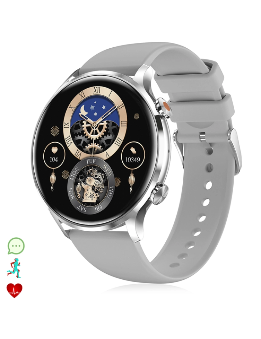 DAM - Smartwatch QS40 Cinza