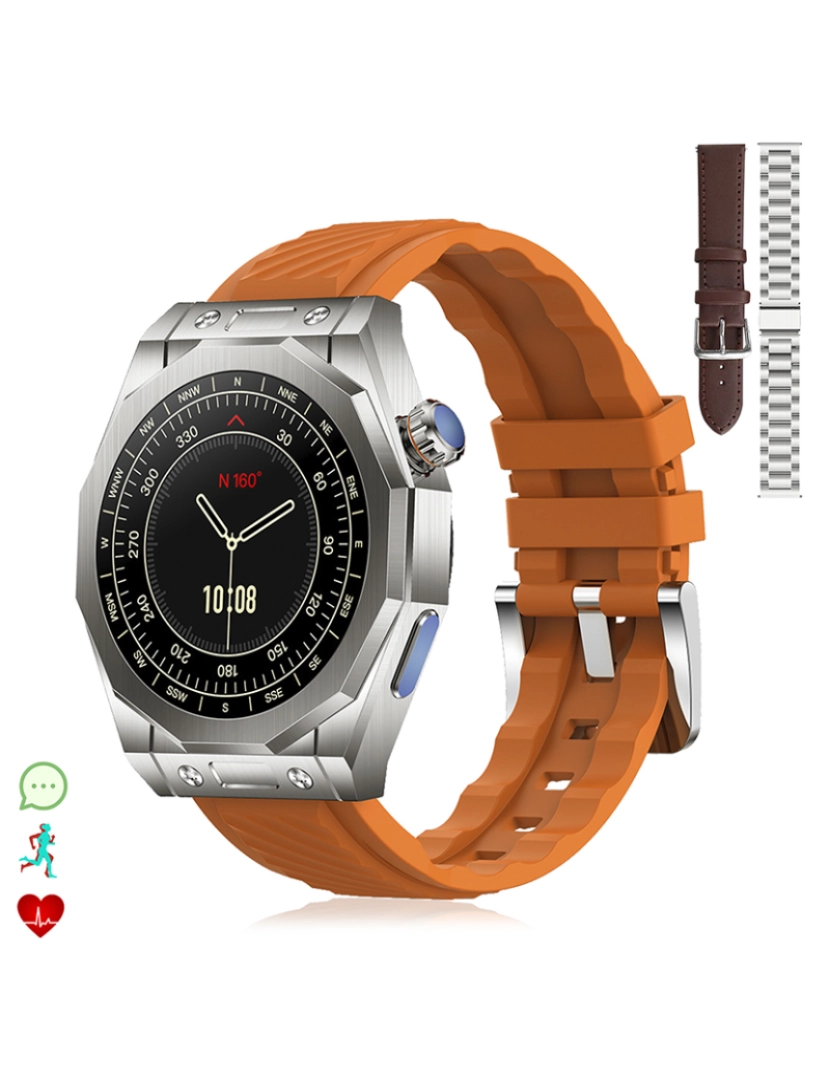 DAM - Smartwatch Pulseira Tripla Z83 Max Laranja