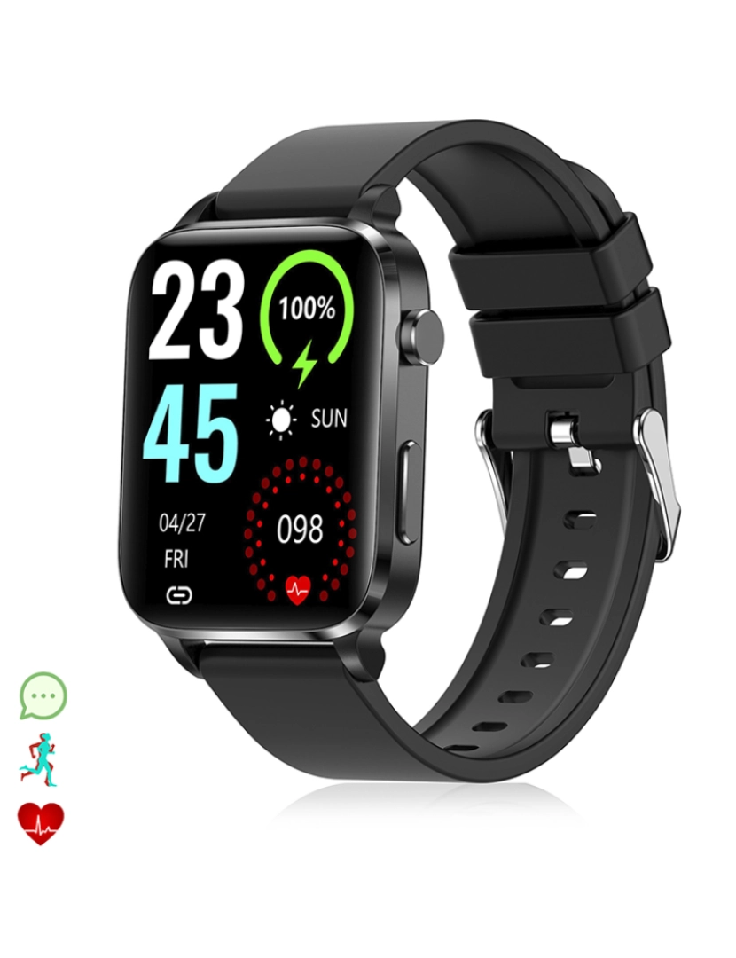 DAM - Smartwatch F100  Preto