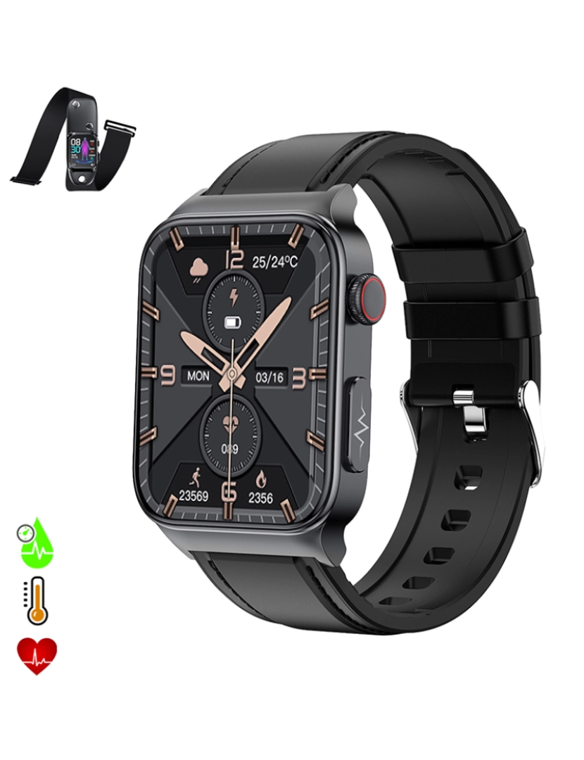 DAM - Smartwatch E500 Preto