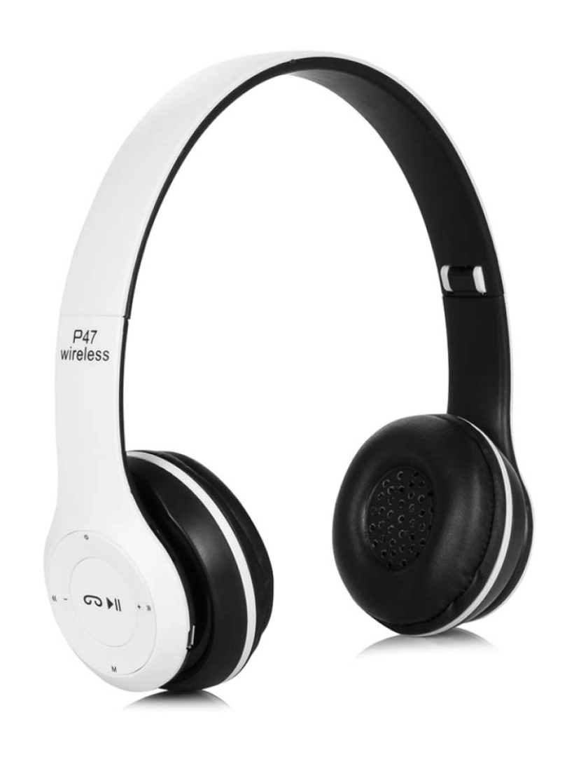 DAM - Auscultadores P47 Bluetooth 5 Branco 