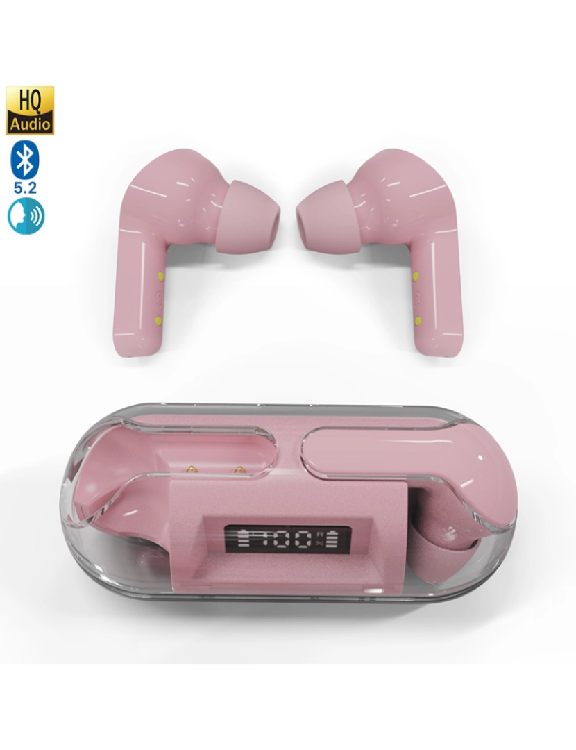 DAM - Auriculares TWS Air 13 Pro Rosa Claro