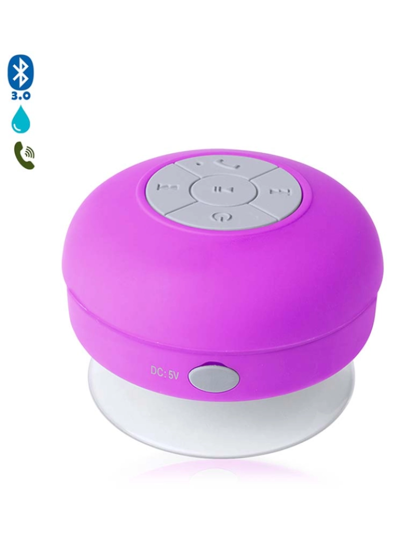 DAM - Coluna Rariax Bluetooth c/ Ventosa Rosa