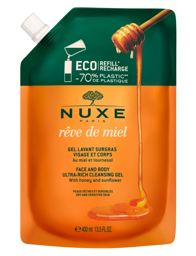 Nuxe - Nuxe Rêve de Miel  Recarga Gel de Limpeza Rosto e Corpo