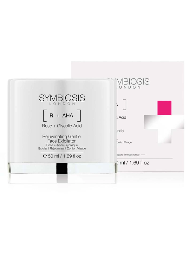 Symbiosis London - [Ácido Glicólico + Rosa] - Esfoliante facial suave e rejuvenescedor