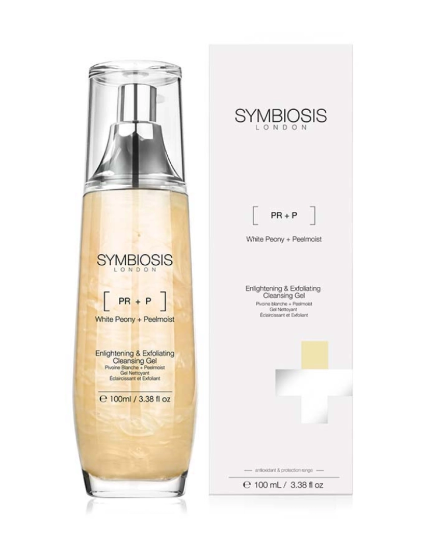 Symbiosis London - [White Peony + Peelmoist] Gel de limpeza iluminador e esfoliante