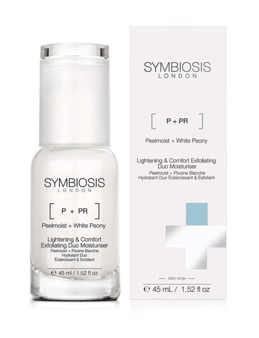 Symbiosis London - [Peelmoist + Peônia Branca] Hidratante Duo Esfoliante Lightening & Comfort