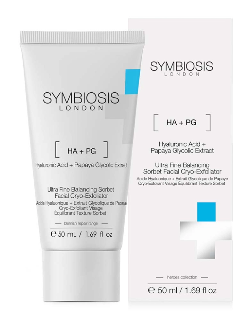 Symbiosis London - Coleção Heroes - Cryo-Esfoliante Facial Sorbet Equilibrante Ultra Fino