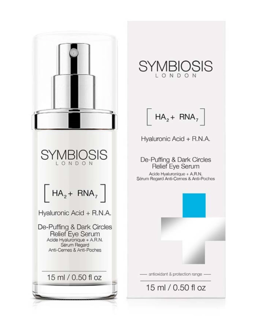 Symbiosis London - [Ácido hialurônico + R.N.A.] - Soro para olhos anti-poluição e alívio de olheiras