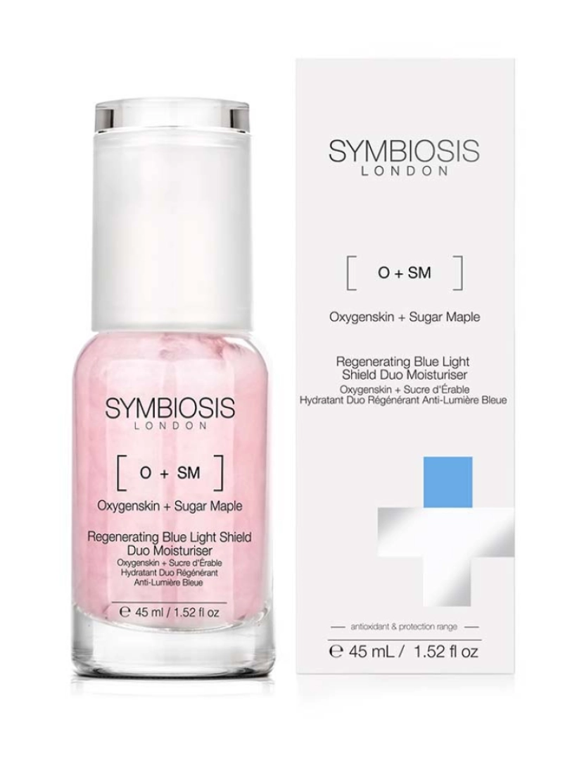 Symbiosis London - [Oxygenskin + Sugar Maple] Hidratante regenerador Blue Light Shield Duo