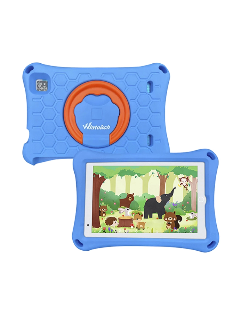 DAM - Tablet infantil K81 PRO 3G WiFi. Sistema operacional Android 8. Tela de 8'' 1280x800px. MTK6735 Quad Core 1,3 GHz, 2 GB de RAM + 32 GB. Câmara dupla.