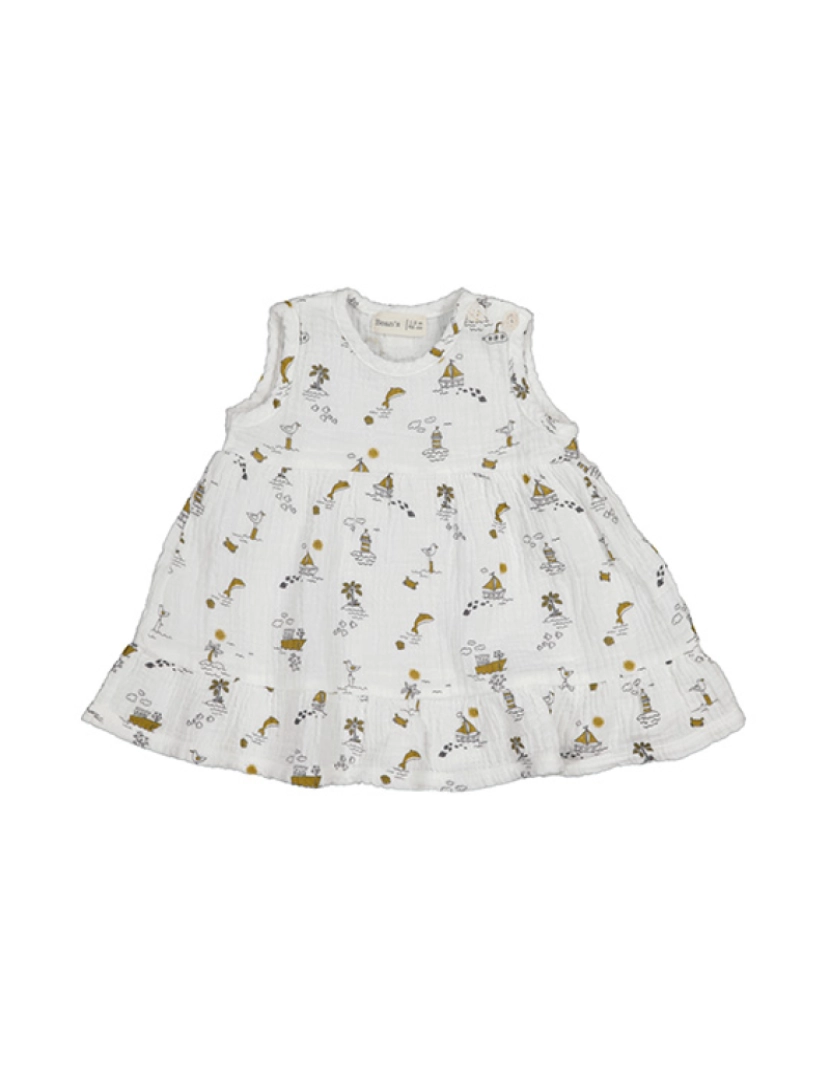 Beans Barcelona - Vestido De Musselina com Folhos Shovel