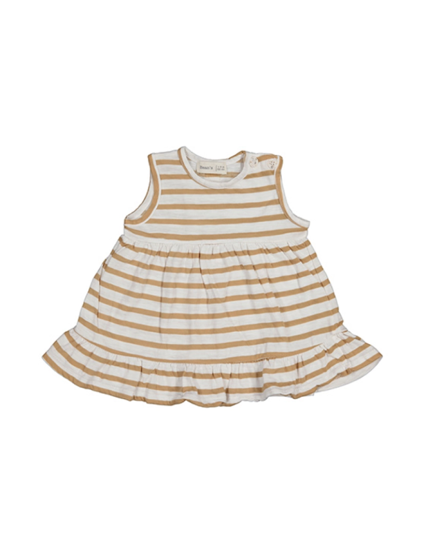 Beans Barcelona - Vestido Shovel Cot.com riscas com Folhos