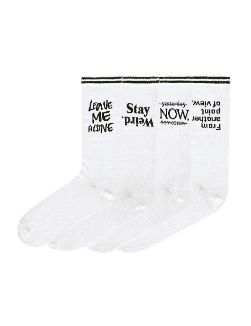 Funky Steps - 4 Pares de Meias Women White