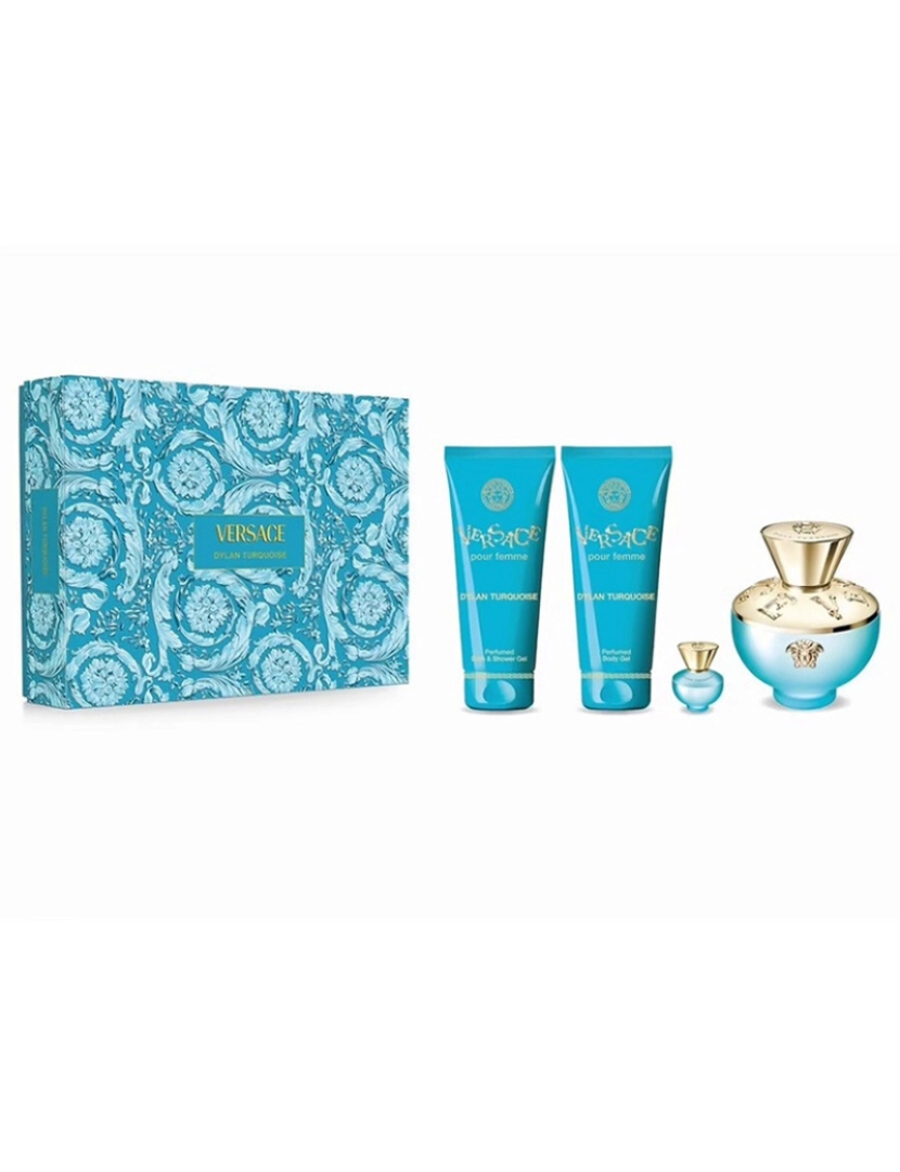 Versace - VERSACE DYLAN TURQUOISE SET (ET 100 vp + BATH&SHOWER GEL 100 ml + BODY LOTION 100 ml + ET 5 ml)