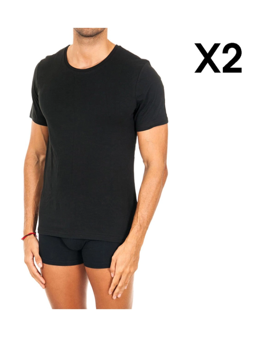 Tommy Hilfiger - Pack 2 T-Shirts Homem Preto