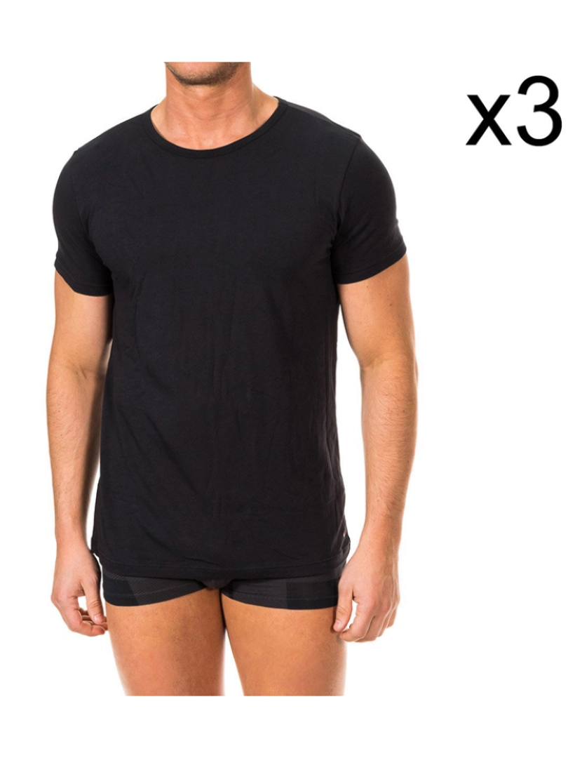 Tommy Hilfiger - Pack 3 T-Shirts Homem Preto