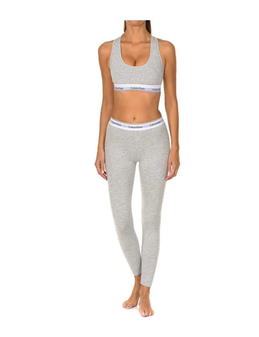 Calvin Klein - Conjunto Soutien Desportivo e Leggings Senhora Cinza