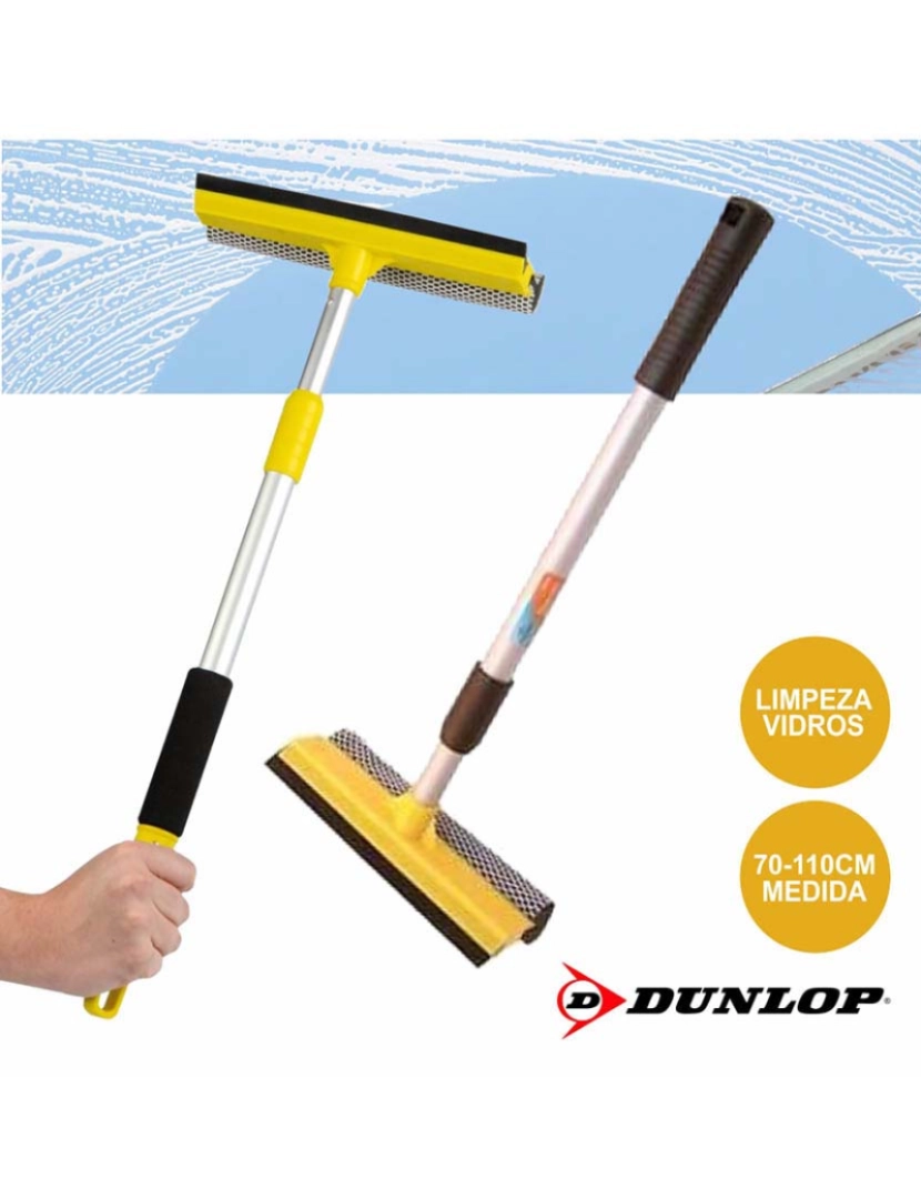 Dunlop - Escova Limpeza Vidros Telescópica 70-110cm Dunlop           