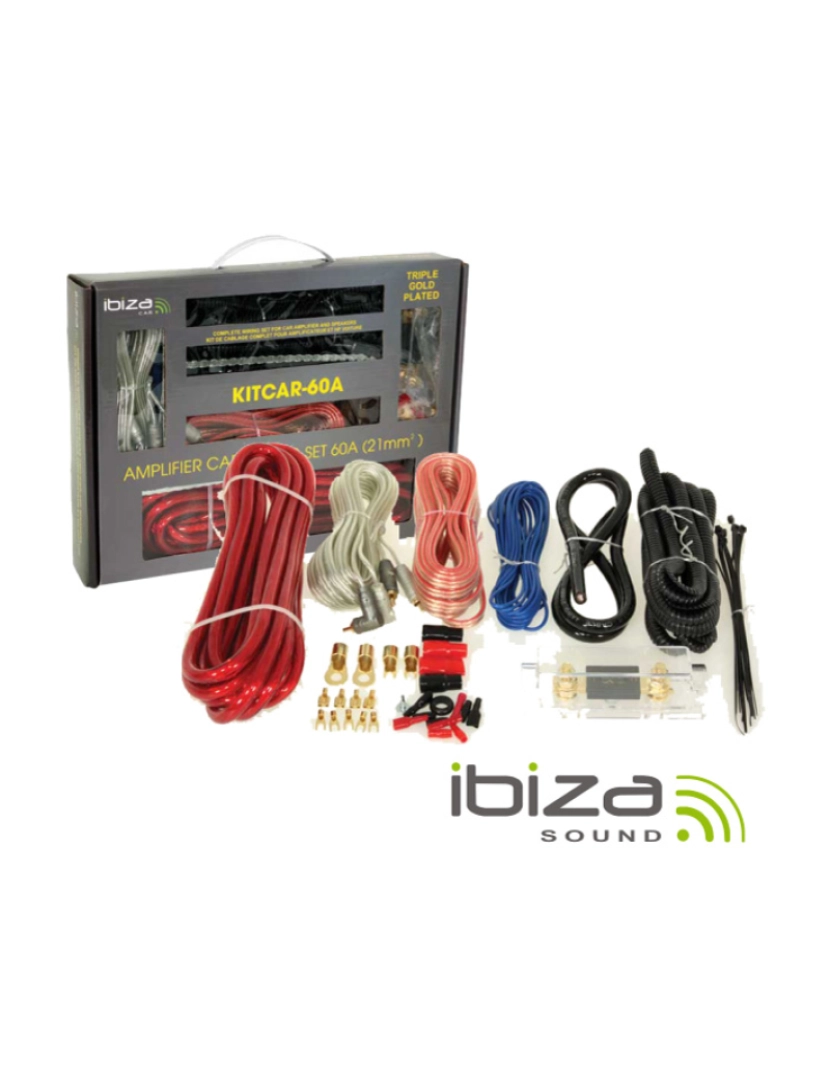 Ibiza - Kit De Cabos Completo P/ Amplificador/Colunas 60a IBIZA     