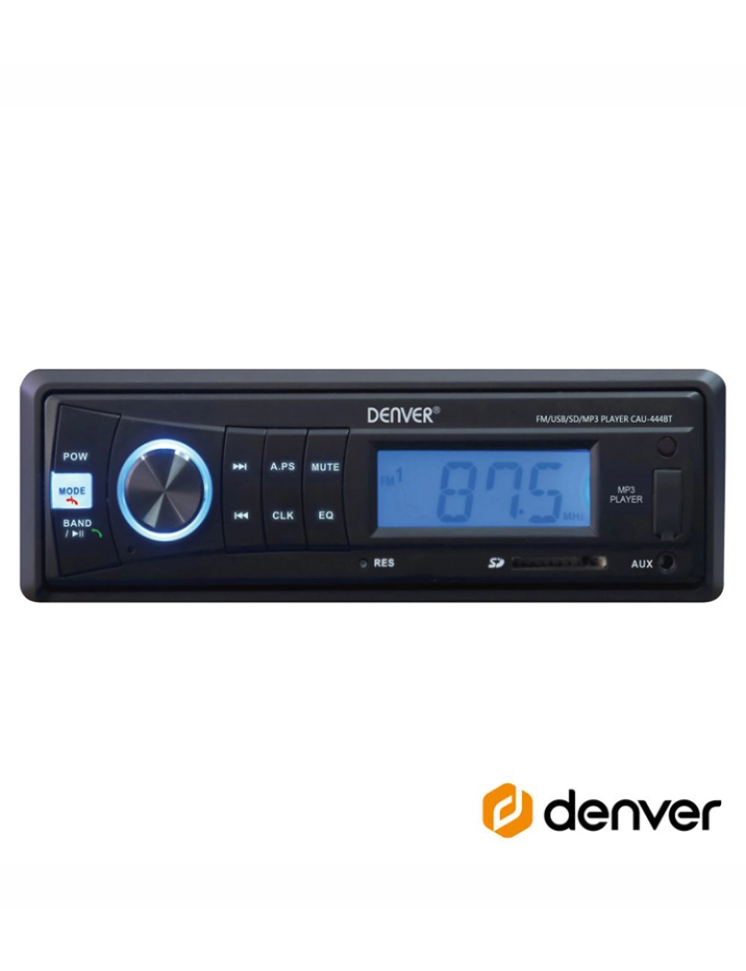 Denver - Auto-Rádio Mp3 Wma 7Wx4 C/ FM/SD/USB/AUX/BT DENVER          