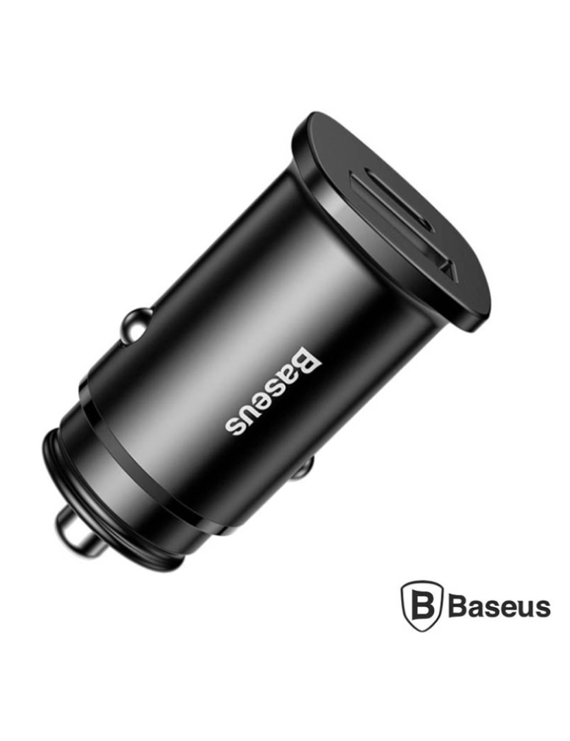 Baseus - Adaptador Isqueiro 12V/24V 30W USB-A / USB-C PD BASEUS      