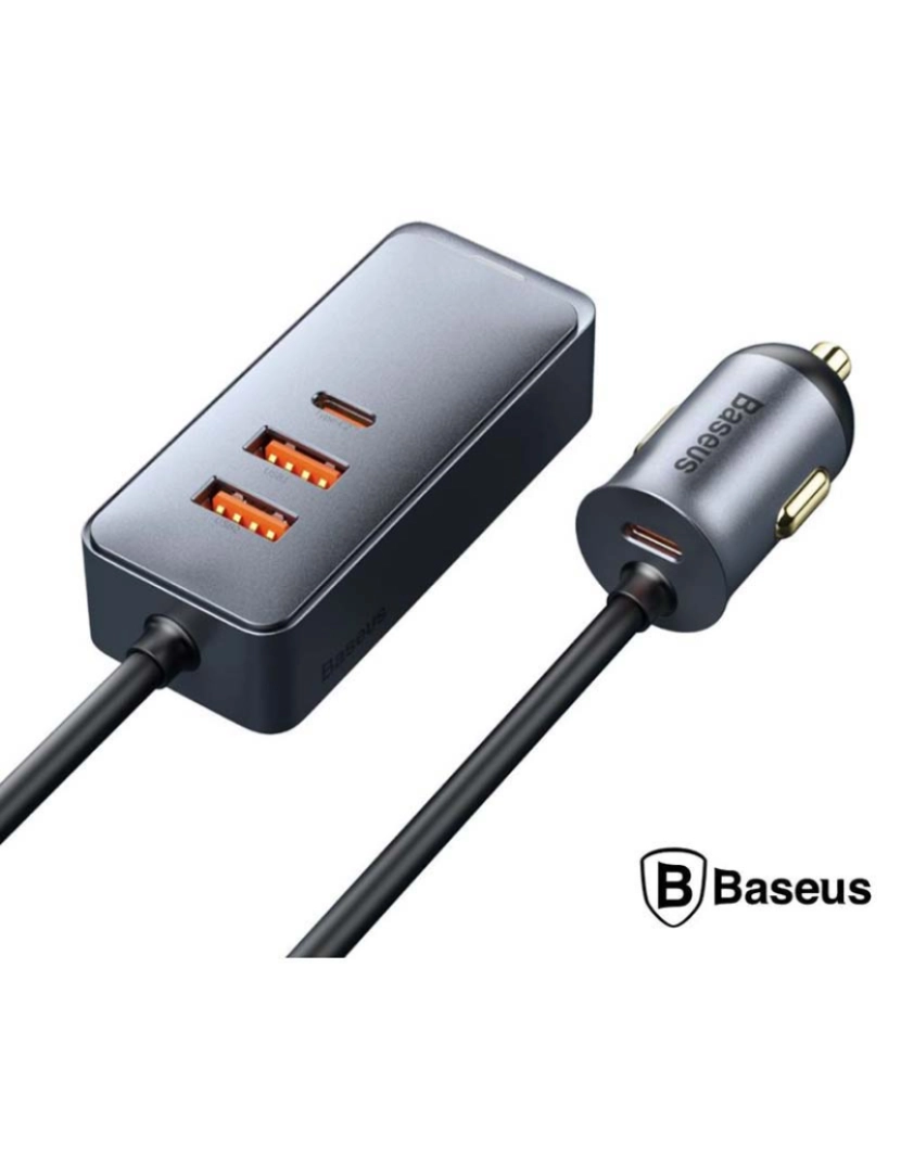 Baseus - Adaptador Isqueiro 12V/24V PD 2 USB-A / 2 USB-C BASEUS      