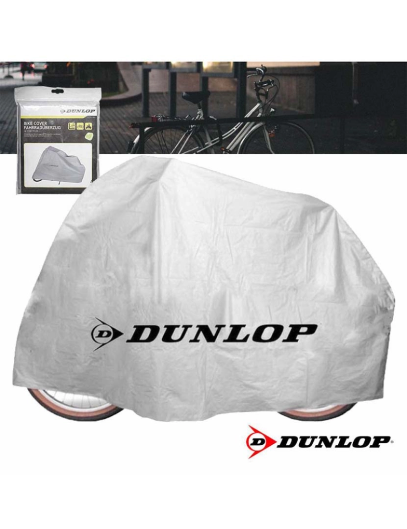 Dunlop - Capa Protetora Impermeável P/ Bicletas E Motas Dunlop       