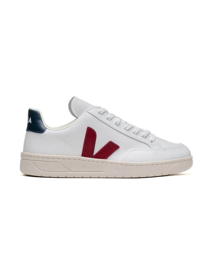 Veja - Ténis Homem V-12 Extra-Branco e Marsala e Nautico