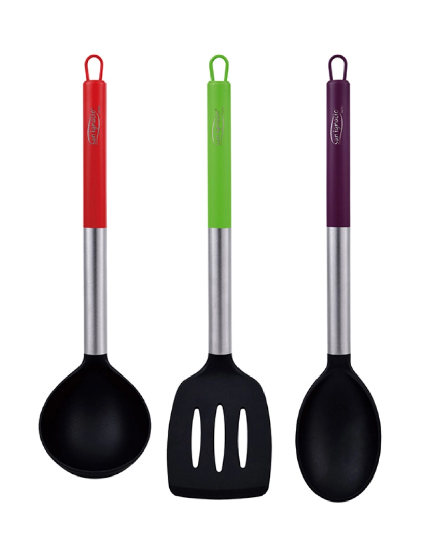 San Ignacio - Conjunto de utensílios de cozinha em nylon com 3 peças, colecção Jolie