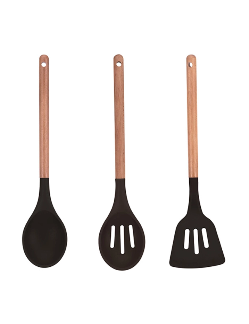 Bergner - Conjunto de 3 utensílios de cozinha em silicone da colecção Bergner foodies